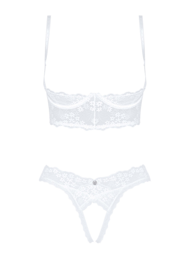 Obsessive Heavenlly Gewagtes Set: Offener BH und Ouvert-String