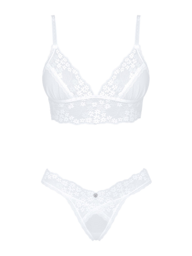 White Lingerie Set Obsessive Heavenlly — Lace Bralette