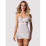 White Mesh Chemise Obsessive Arrowel — Choker Neckline