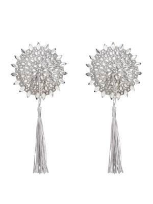White Nipple Covers Obsessive Mistiqua — Crystal Tassels