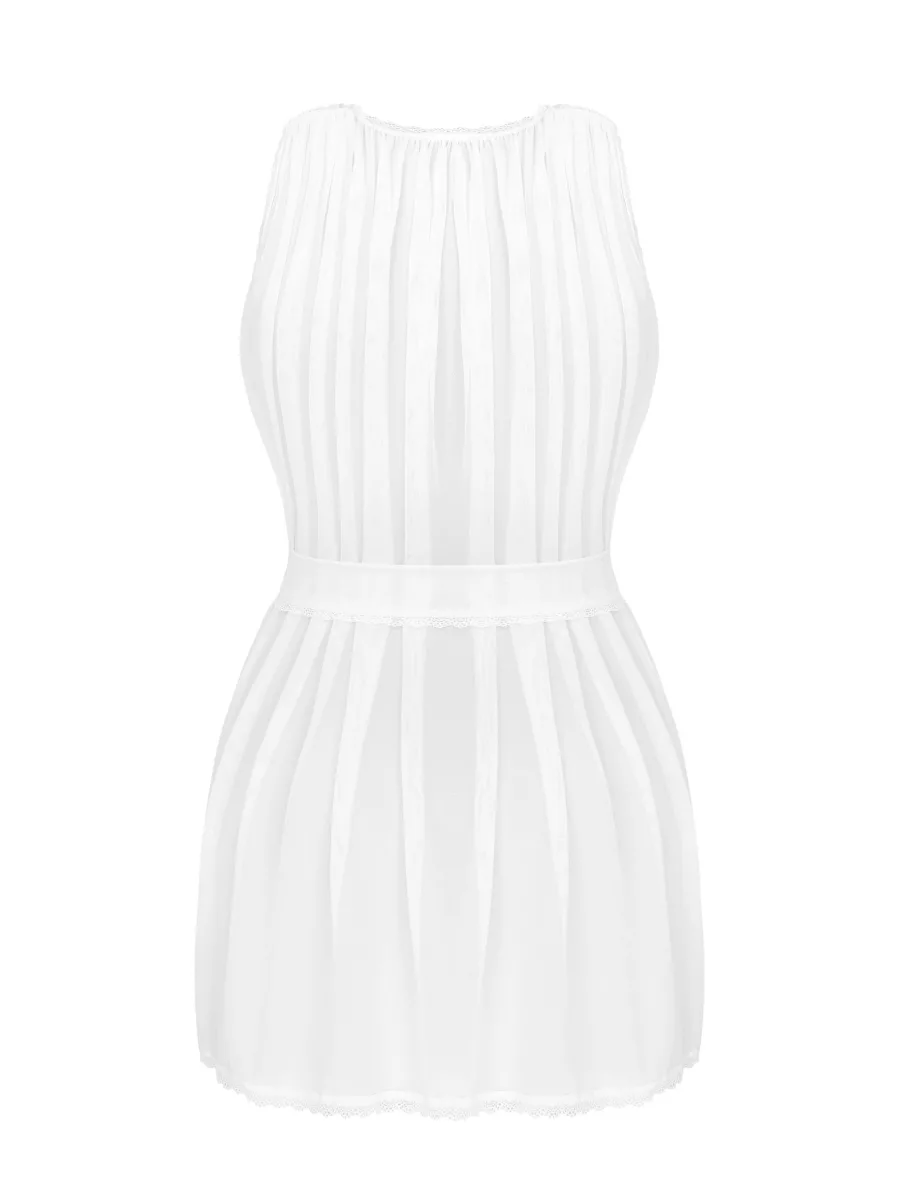 White Sheer Robe Obsessive Heavenlly — Lace