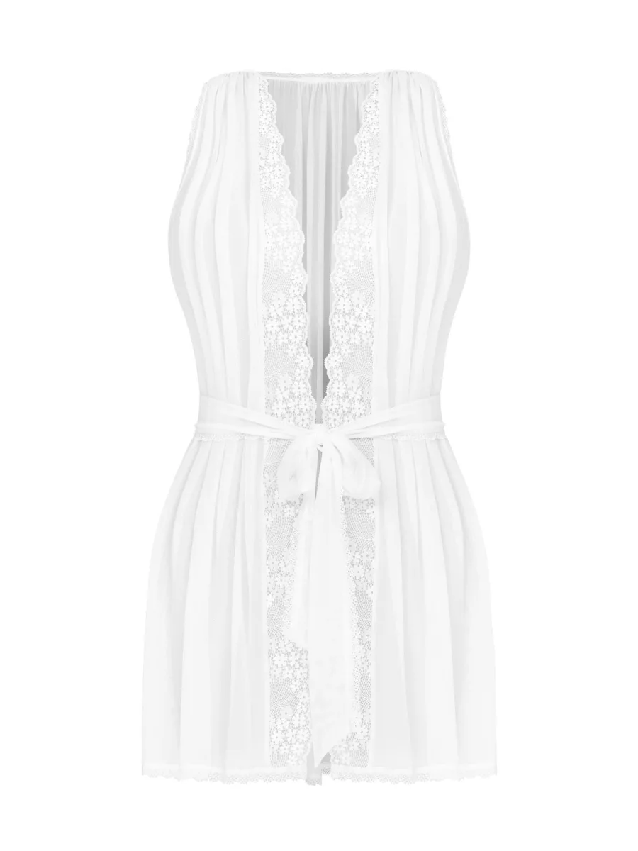 White Sheer Robe Obsessive Heavenlly — Lace