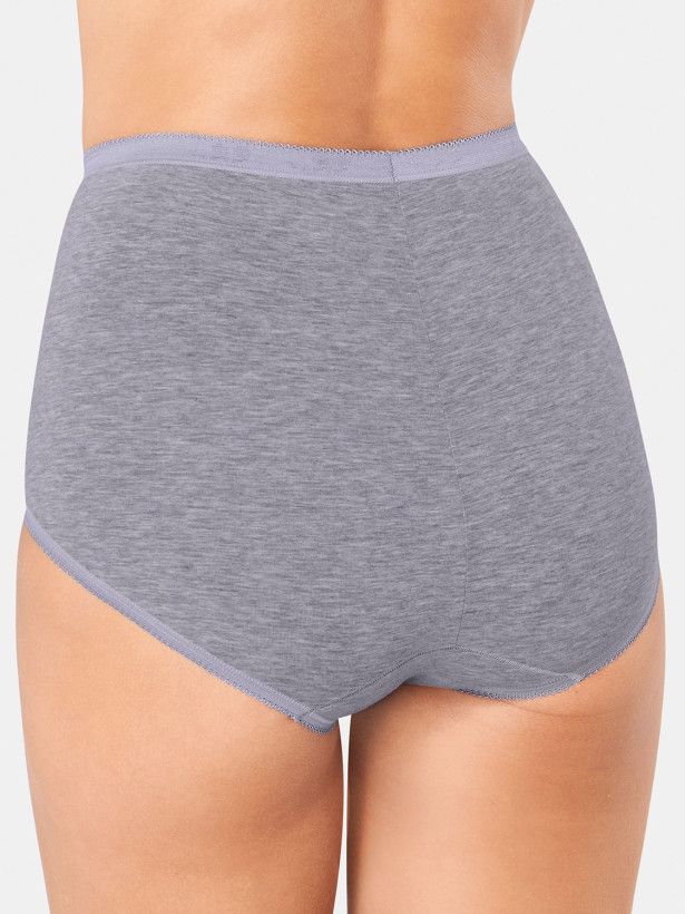 Sloggi Basic+ Maxi Melange High-Waist Full Coverage Cotton Brief