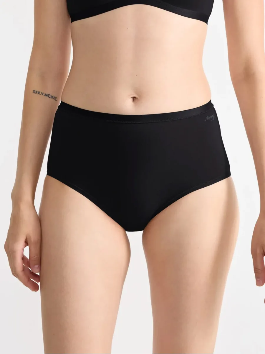 High-Waist Baumwoll-Slip Sloggi Go Daily – Weicher Bio-3er-Pack