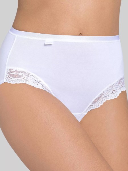 High Waist Cotton Panties Sloggi Romance Maxi – Durable Lace Inserts