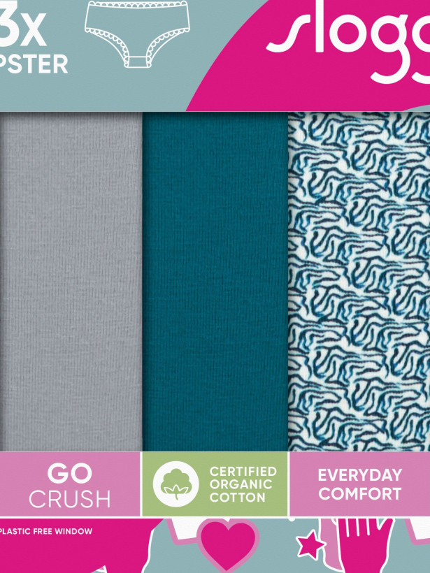 Hipster Panties Sloggi Go Crush 3-Pack – Organic Cotton Comfort