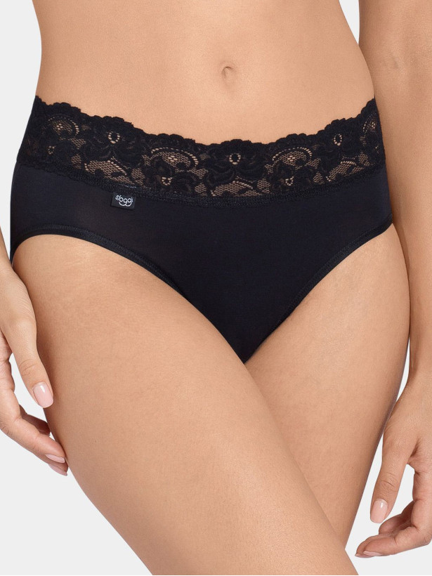 Slip mit Spitzenbund Sloggi Romance Midi – Weiche Supima-Baumwolle