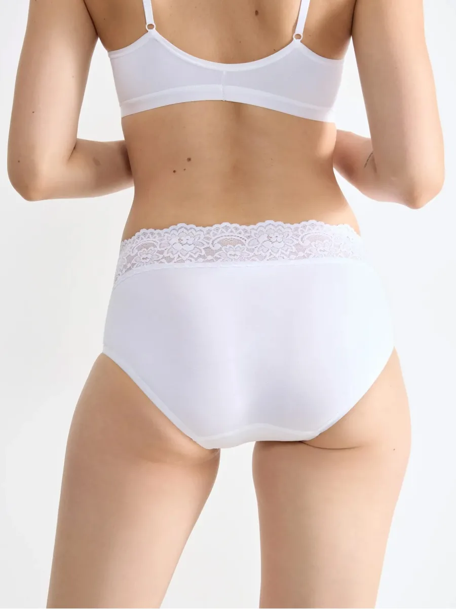 Slip mit Spitzenbund Sloggi Romance Midi – Weiche Supima-Baumwolle