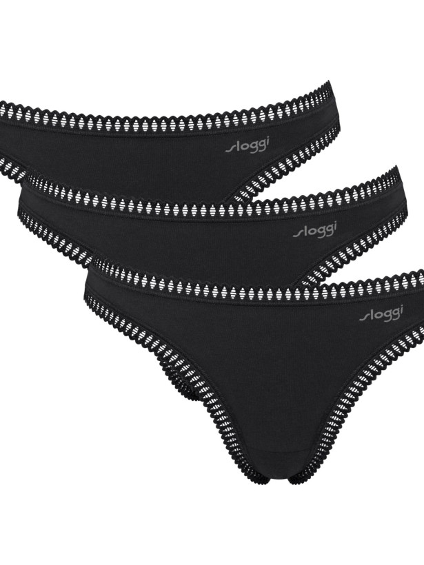 Tanga Panties Sloggi Go Crush 3-Pack – Organic Cotton Softness