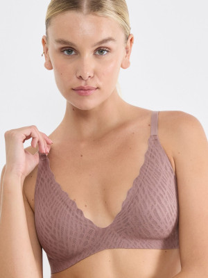 Bügelloses Soft-Bralette Sloggi Zero Feel Bliss – Geklebte grafische Spitze