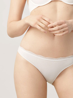 Baumwollslip Ysabel Mora 19681 – Bikini-Slip mit Spitzenbund