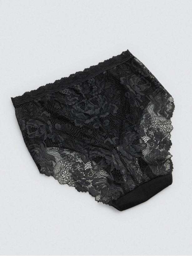 High-Waist Panties Ysabel Mora 19482 – Cotton & Lace Brief