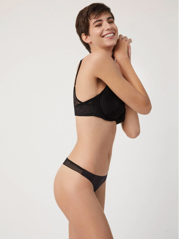 Lace Thong Ysabel Mora 19673 – Invisible Microfiber & Lace