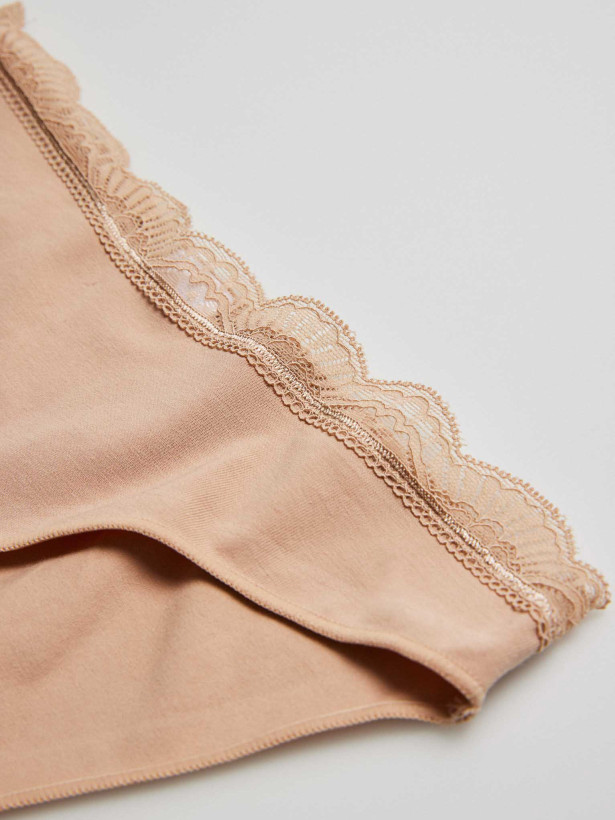 Cotton Panties Ysabel Mora 19681 – Lace-Waist Bikini Briefs