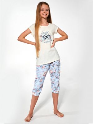 Girl's Delicate Print Cotton Pajama Set Cornette KR 570/95 Smile