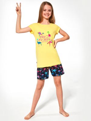 Girl's Bright Print Cotton Pajama Set Cornette KR 787/93 Caribbean