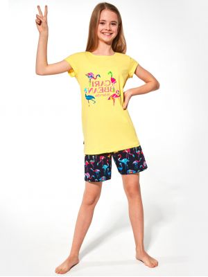 Girl's Bright Print Cotton Pajama Set Cornette KR 788/93 Caribbean