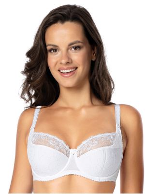 Gaia Goldie 899 Semi-Padded Lace Bra - Classic Supportive Style with Modern Embroidery