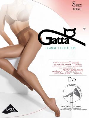 Women's Sheer Tights Gatta Eve Lycra mat 8 den 5-XL