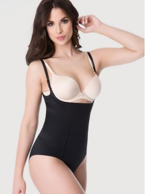 Seamless Open Bust Slimming Bodysuit Julimex 219 (Plus Silicone Straps)