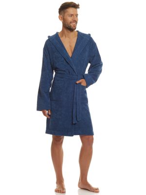 Men's Short Terry Robe with Pockets L&L 2103