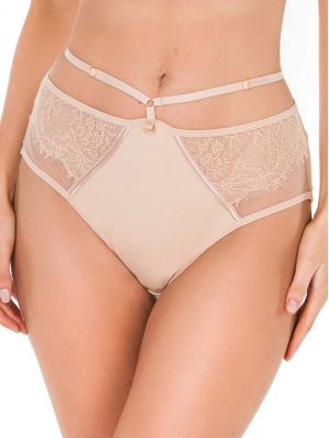 text_img_altWomen's Beige Lace Trim Brief Panties with Decorative Strap Mediolano Delice 19091text_img_after1
