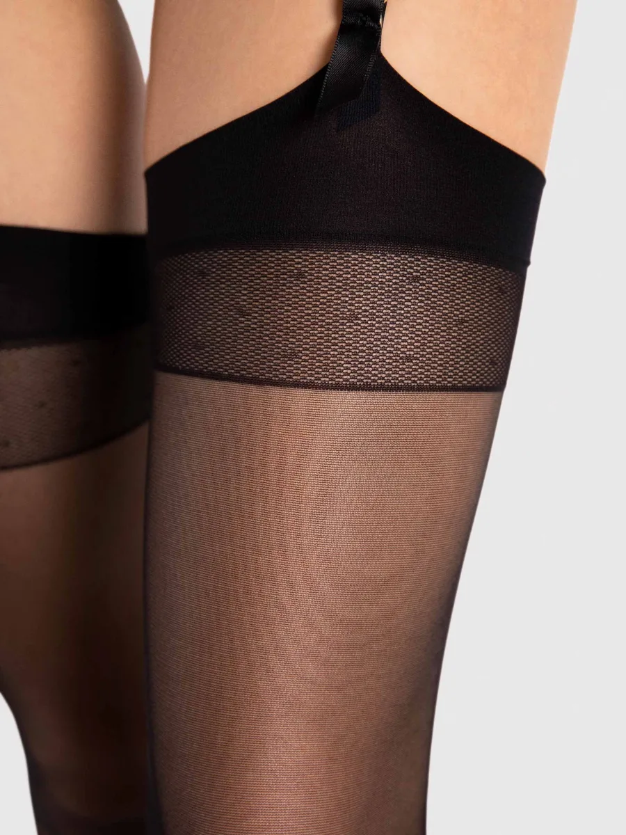 Back Seam Stockings FIORE Diva — 20 Den Vintage Heel