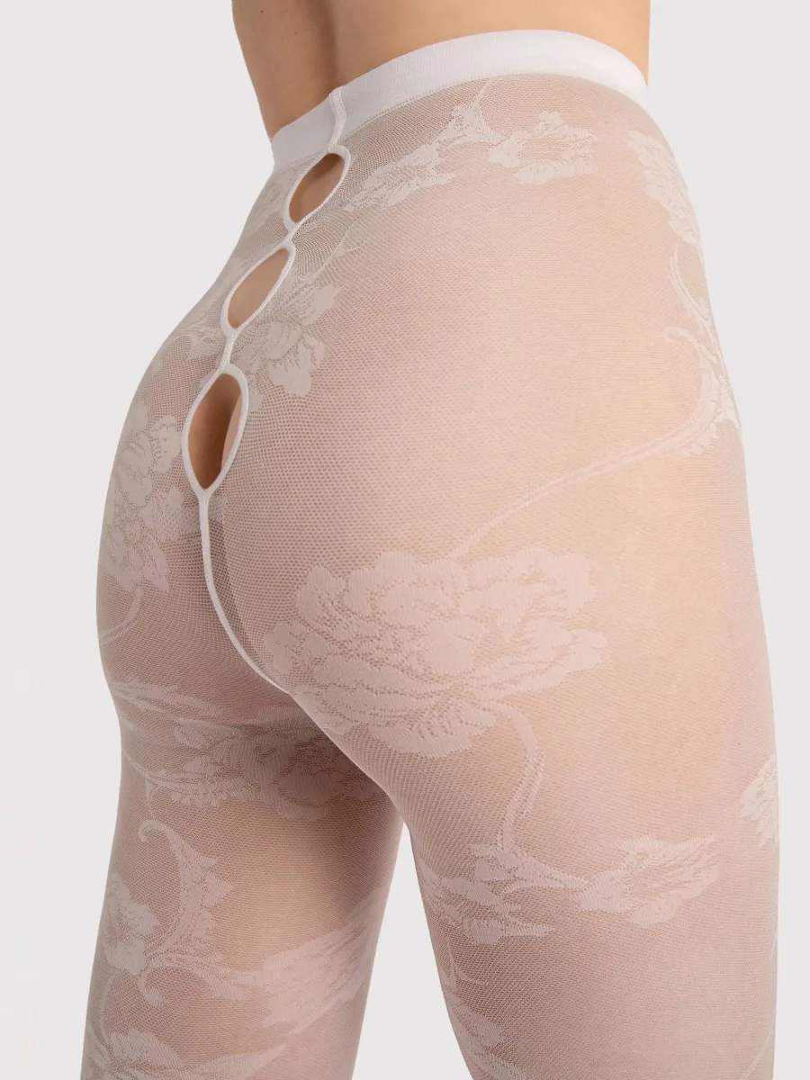 Floral Cutout Pantyhose FIORE Wild Dream — 30 Den Sensual Hosiery