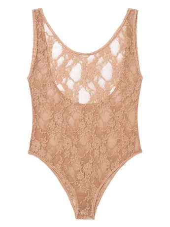 Blumen-Spitzen-Body FIORE Emma – Transparenter Dessous-Top