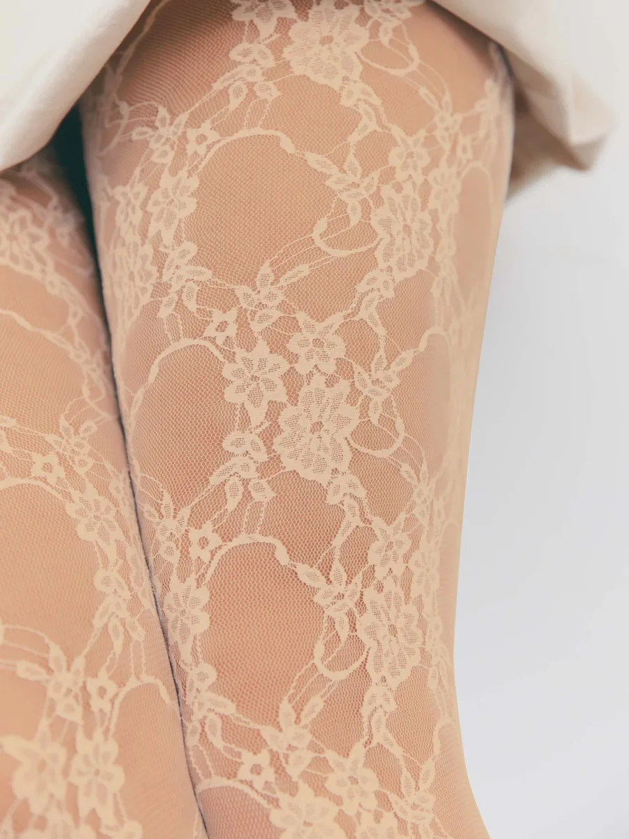 Floral Lace Tights FIORE Donatella — 20 Den Sheer Patterned