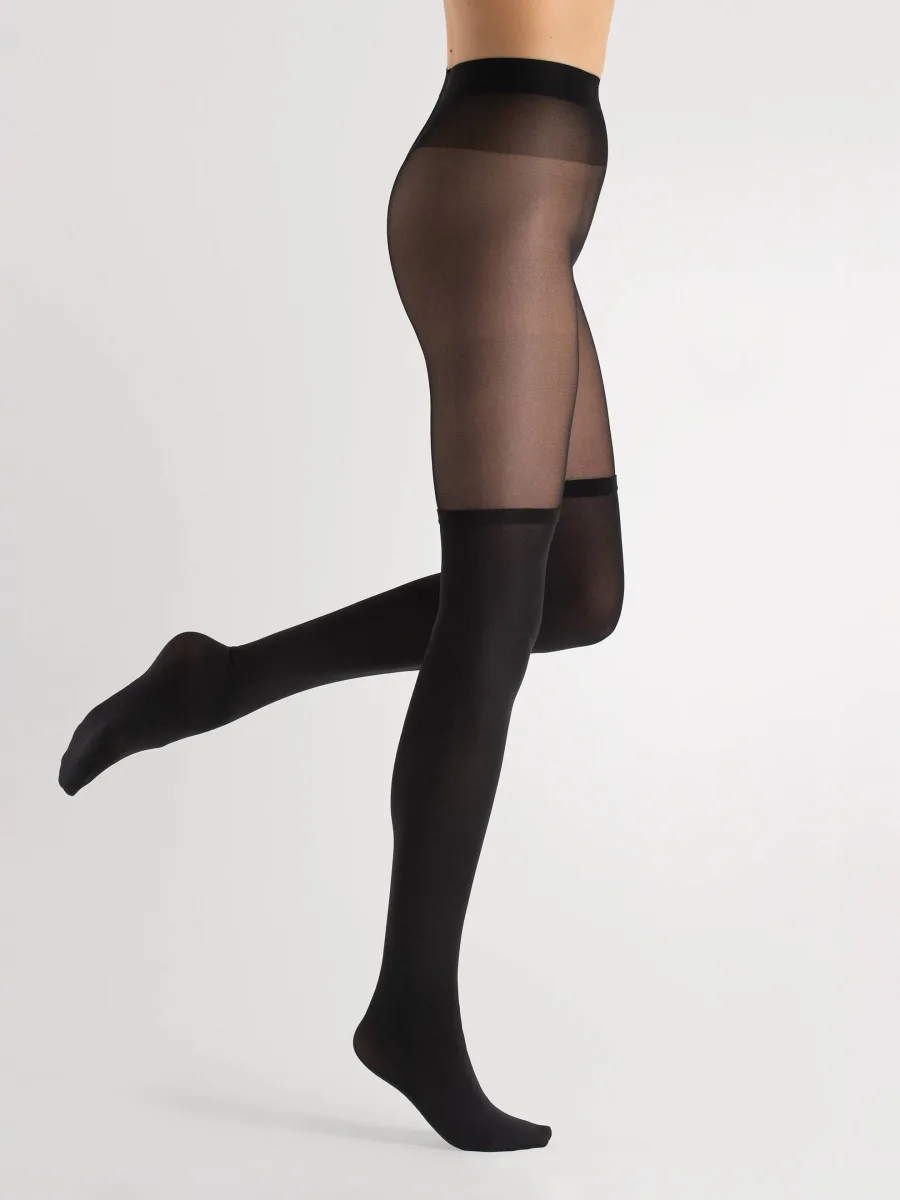 Mock-Suspender Tights FIORE Miguela — 20/40 Den Stocking Effect