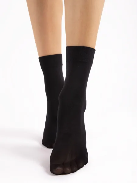 Blickdichte Mikrofaser-Socken FIORE Ria – 60 DEN Matt
