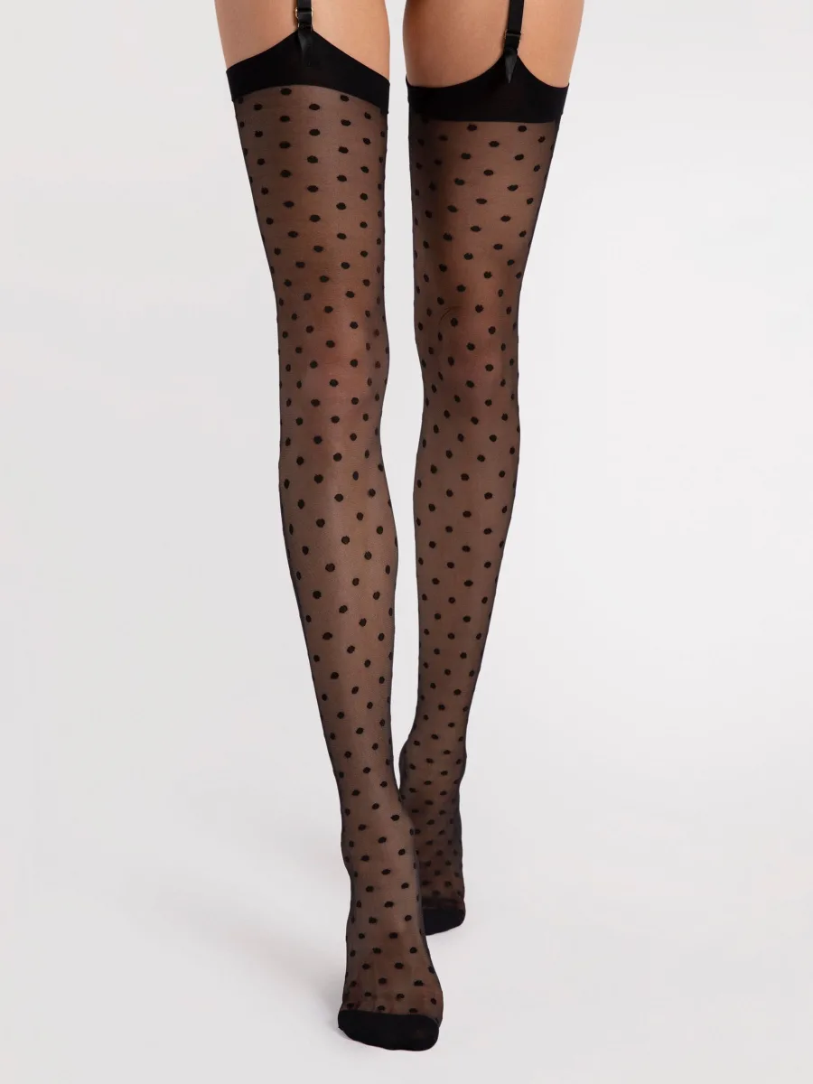 Polka Dot Stockings FIORE Louise — 20 Den Sheer Patterned