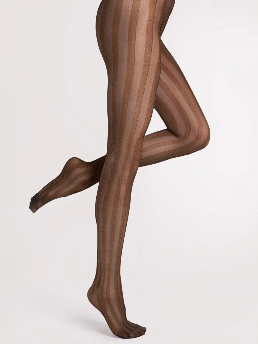 Vertical Striped Pantyhose FIORE Raya — 20 Den Slimming Style