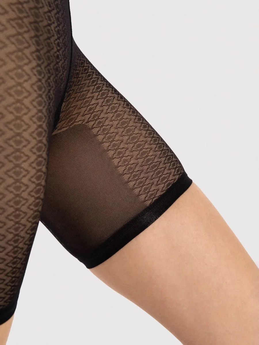 Zigzag Mesh Biker Shorts FIORE Vicky — 30 Den Anti-Chafing