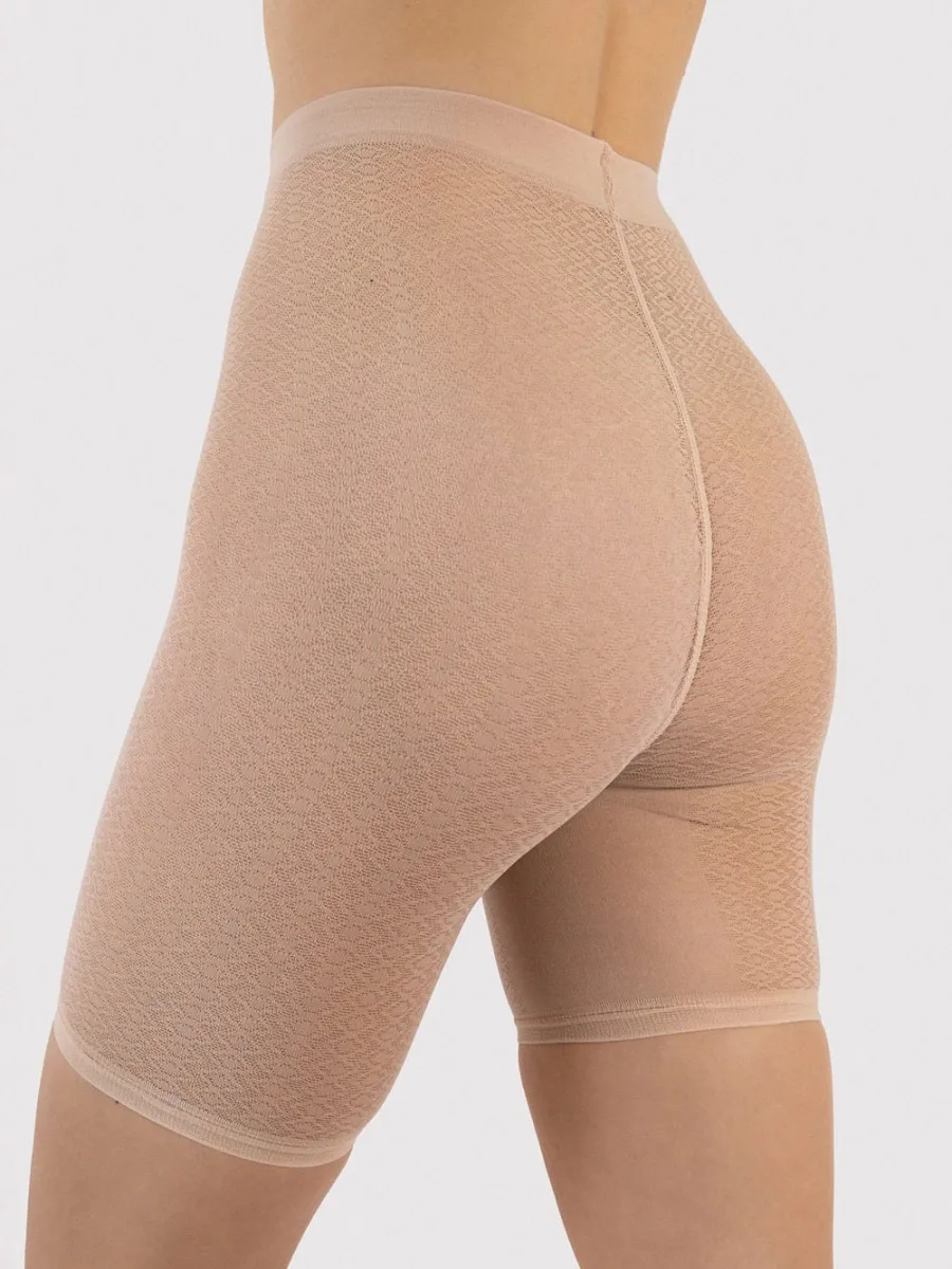 Zigzag Mesh Biker Shorts FIORE Vicky — 30 Den Anti-Chafing