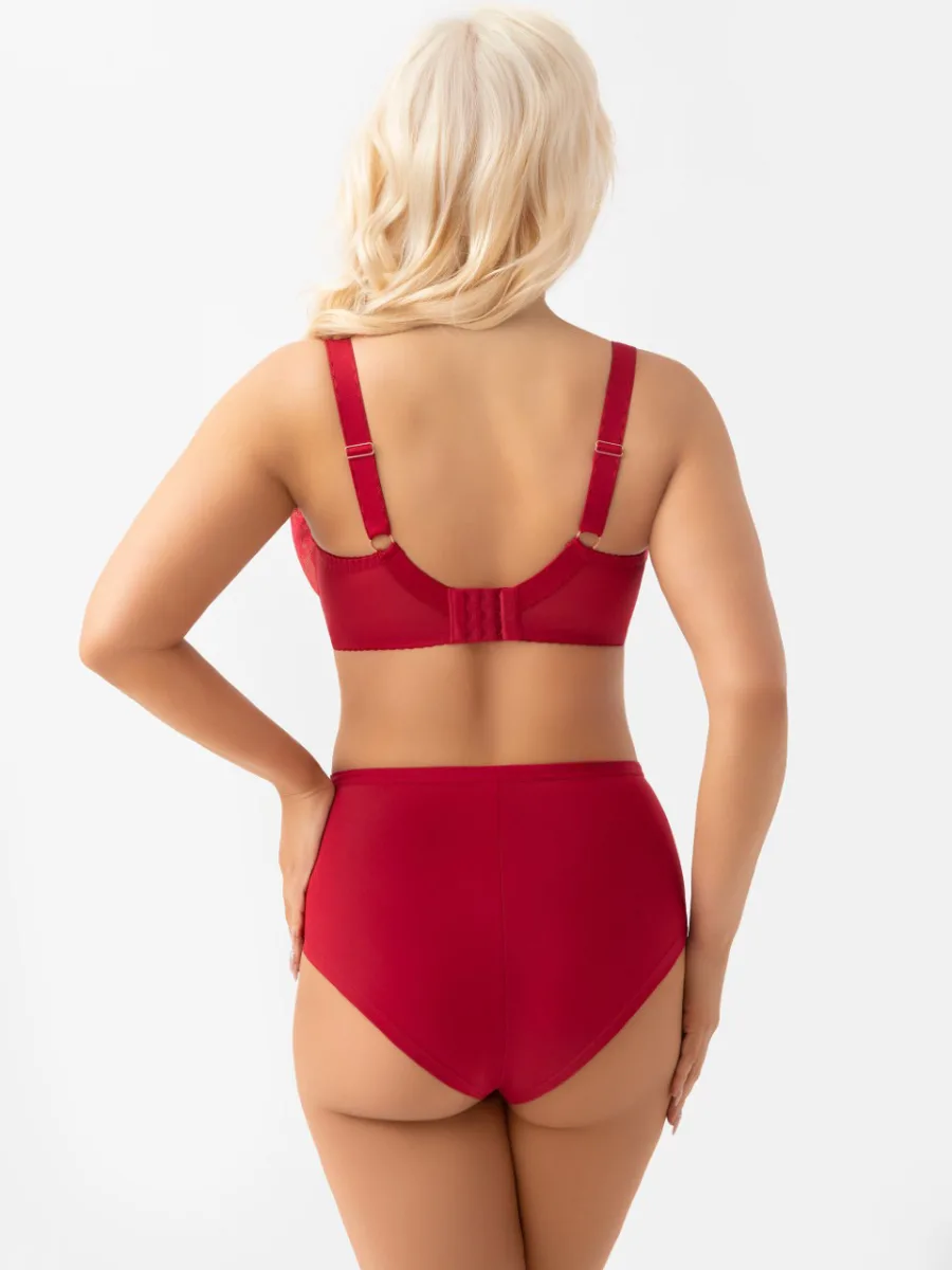 Red Lace Underwired Soft Bra Gorsenia Desire G024