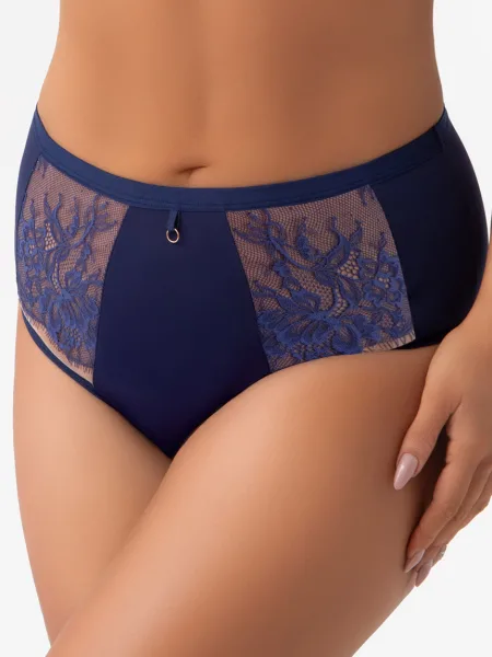 Marineblauer Taillenslip mit Spitze Gorsenia Desire F024