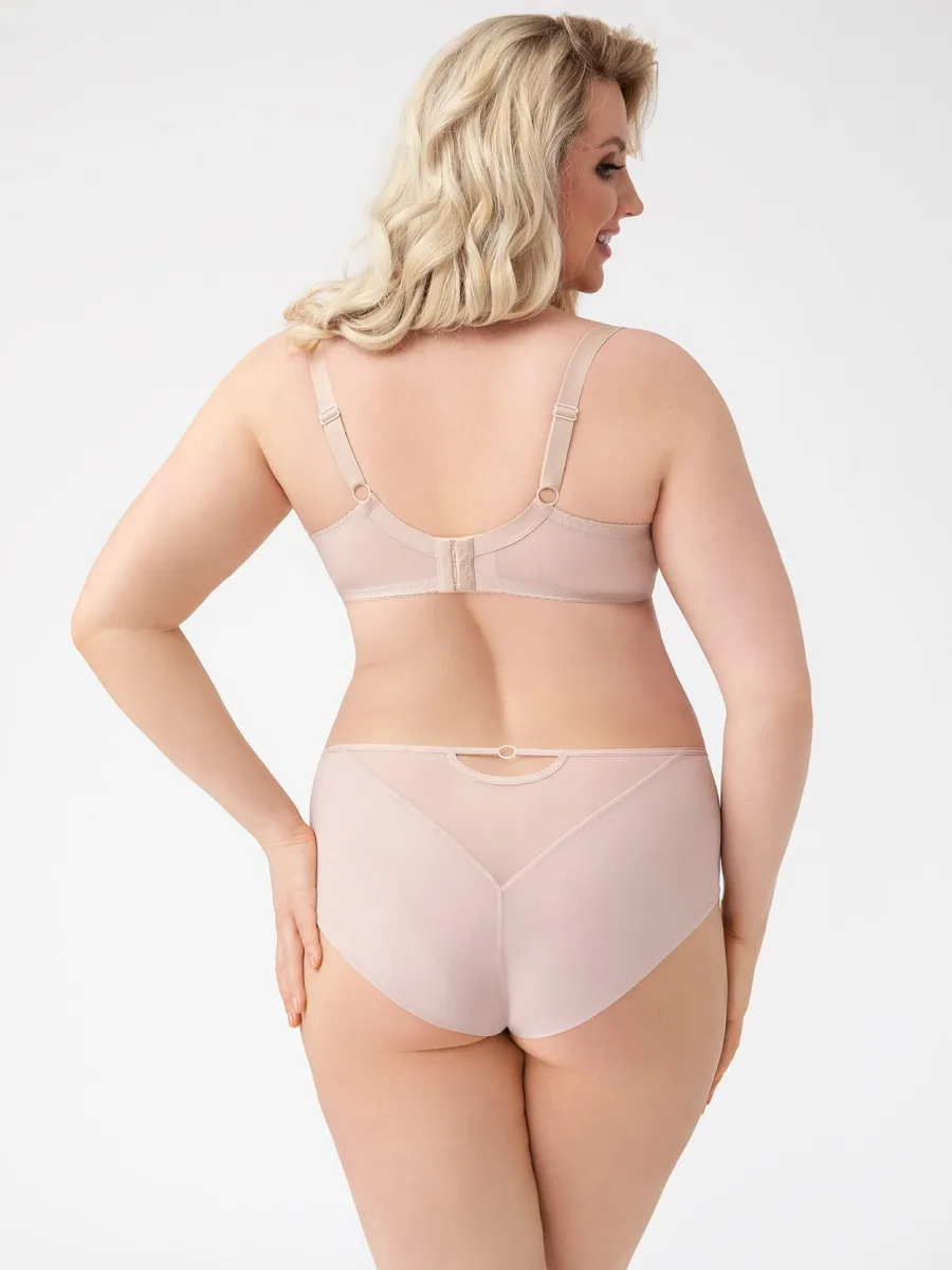 Beige Lace Underwired Soft Bra Gorsenia Paradise K496