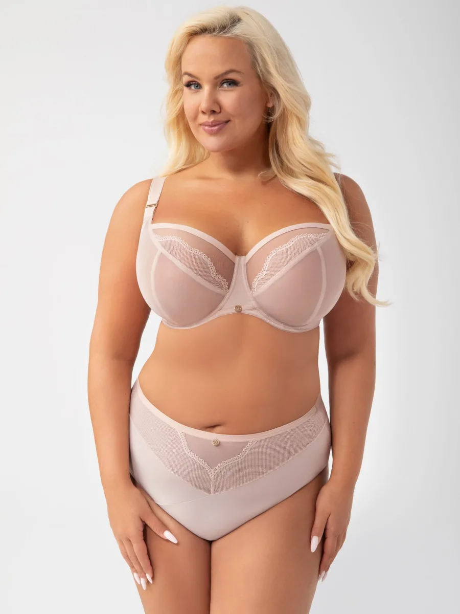 Beige Underwired Tulle Soft Bra Gorsenia Ida K900