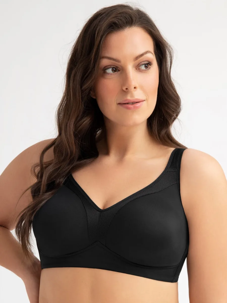 Black Microfibre Wireless Soft Bra Gorsenia Anya K422