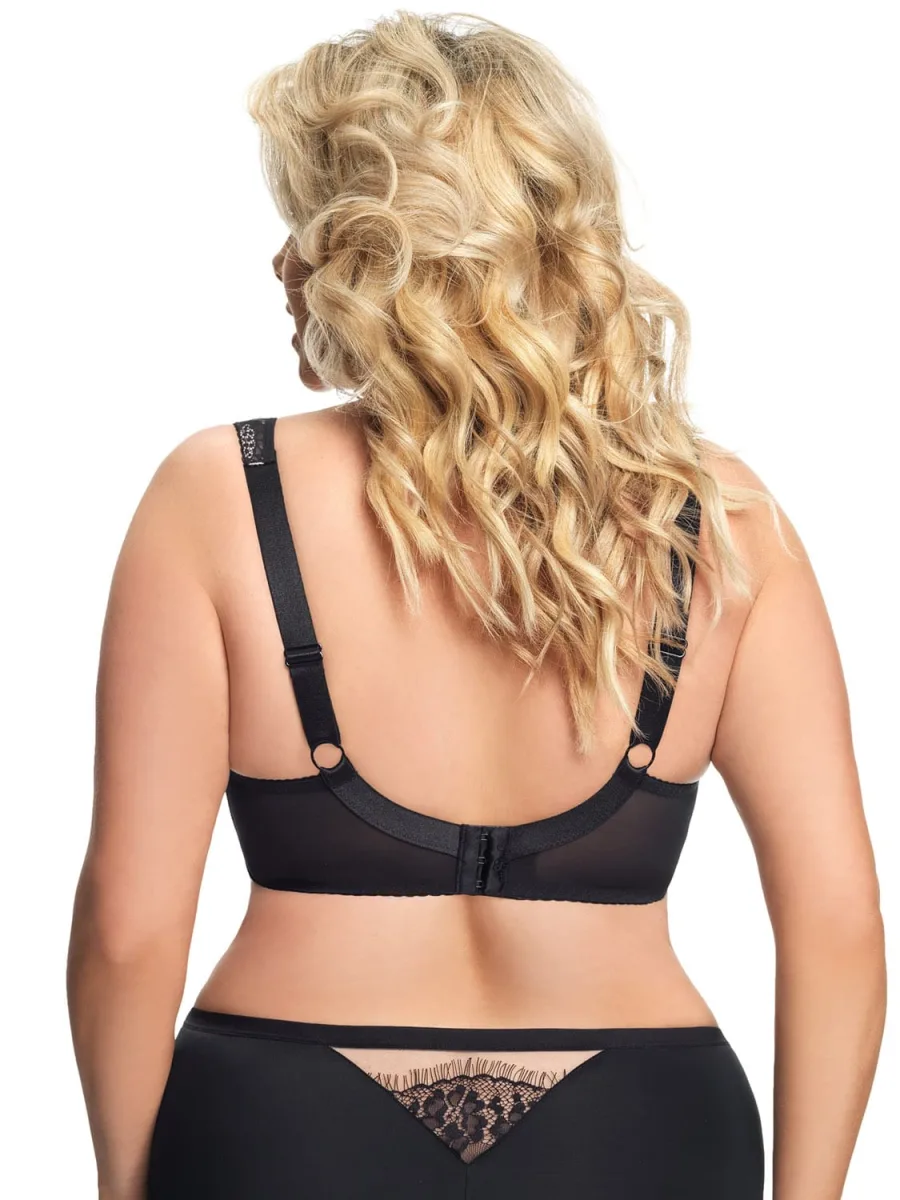 Schwarzer Semi-Soft BH Gorsenia K647 – Projizierte Cup-Form