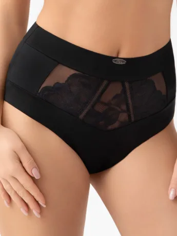 Black Lace Brazilian Briefs Gorsenia Ismena B035