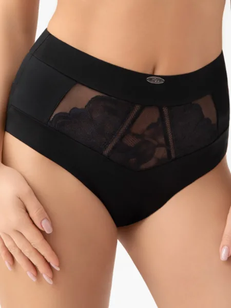 Black Lace Brazilian Briefs Gorsenia Ismena B035