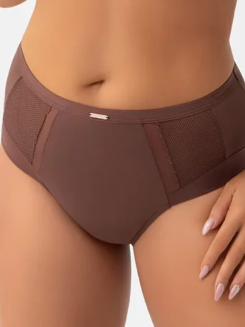 Chocolate Mesh High Waist Briefs Gorsenia Luisse K442/1