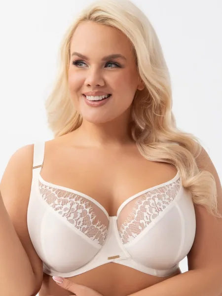 Cream Lace Underwired Soft Bra Gorsenia Evia K937