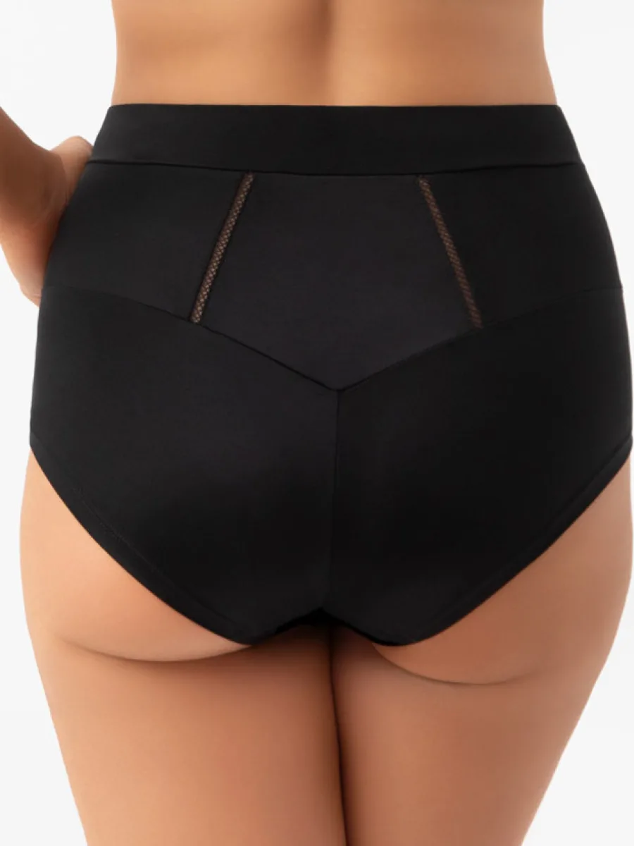 Black Lace High-Waisted Briefs Gorsenia Ismena F035