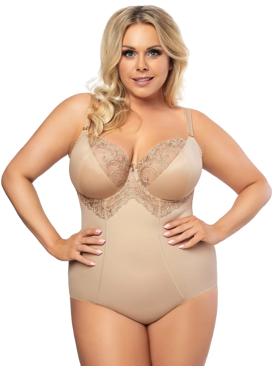 Beiger Bügel-Body ohne Polsterung Gorsenia Gala K356