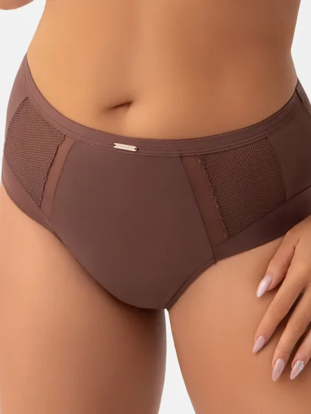 Chocolate Mesh High Waist Briefs Gorsenia Luisse K442/1