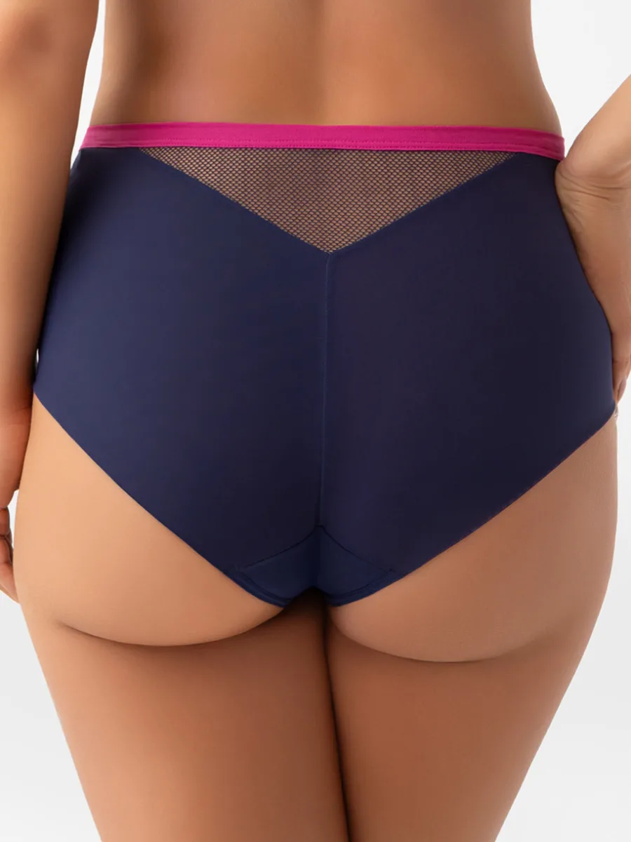 Navy Embroidered Briefs Gorsenia Savina F022